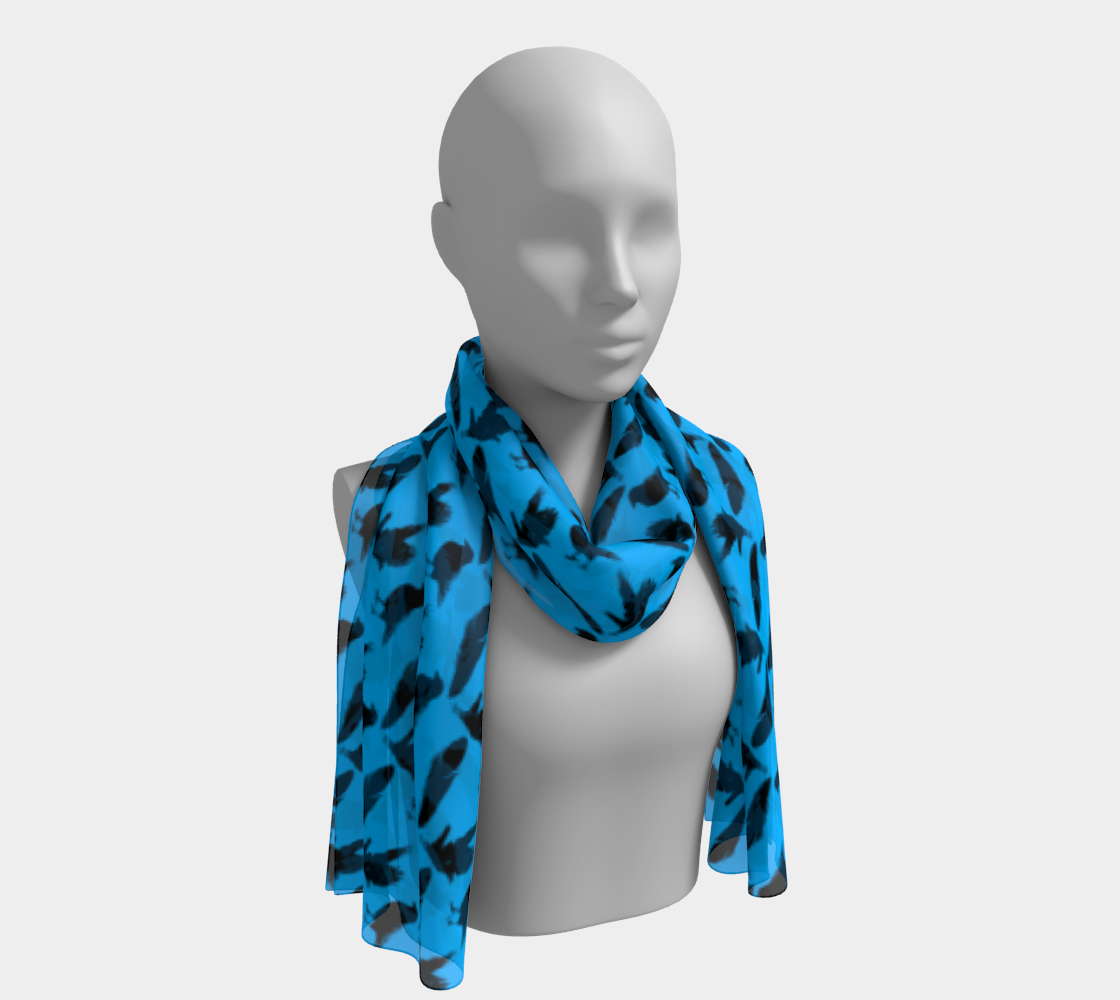 Mixed Crow Blue Long Scarf preview