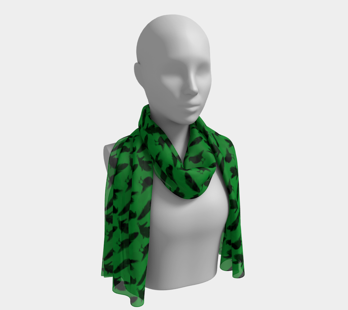Mixed Crow Green Long Scarf preview