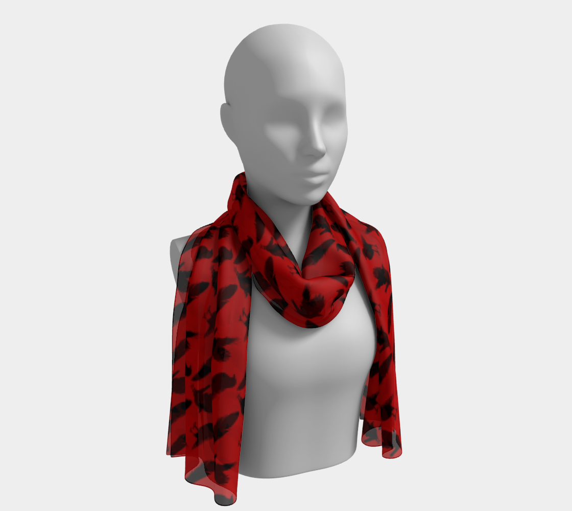 Mixed Crow Red Long Scarf preview