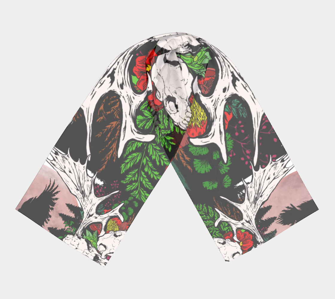 Aperçu de skulls, moose and wolves, and flowers #3
