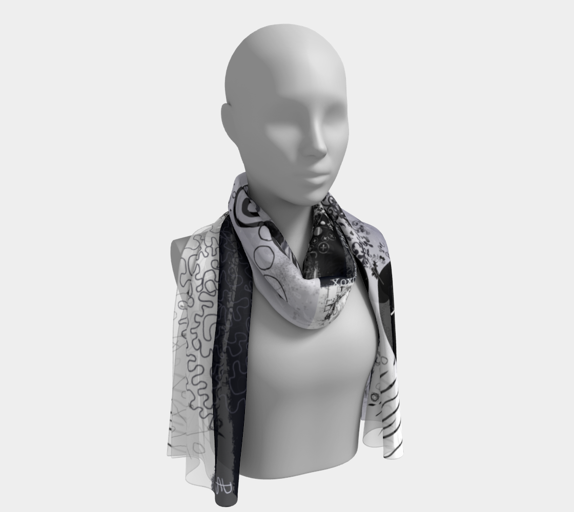 XOXO Long BW Scarf  preview