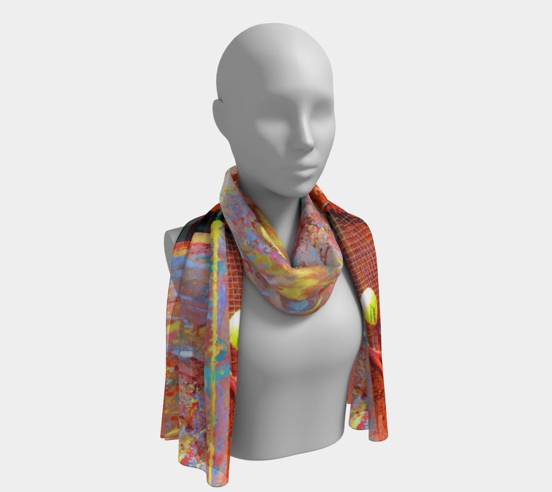 Red Planet Tennis Long Scarf 3D preview