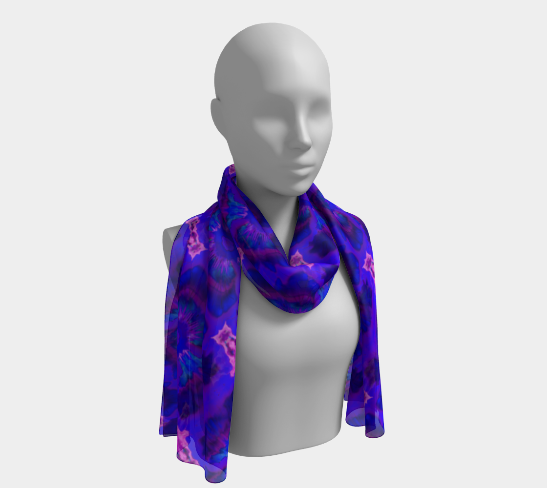 Dark Hibiscus Long Scarf preview