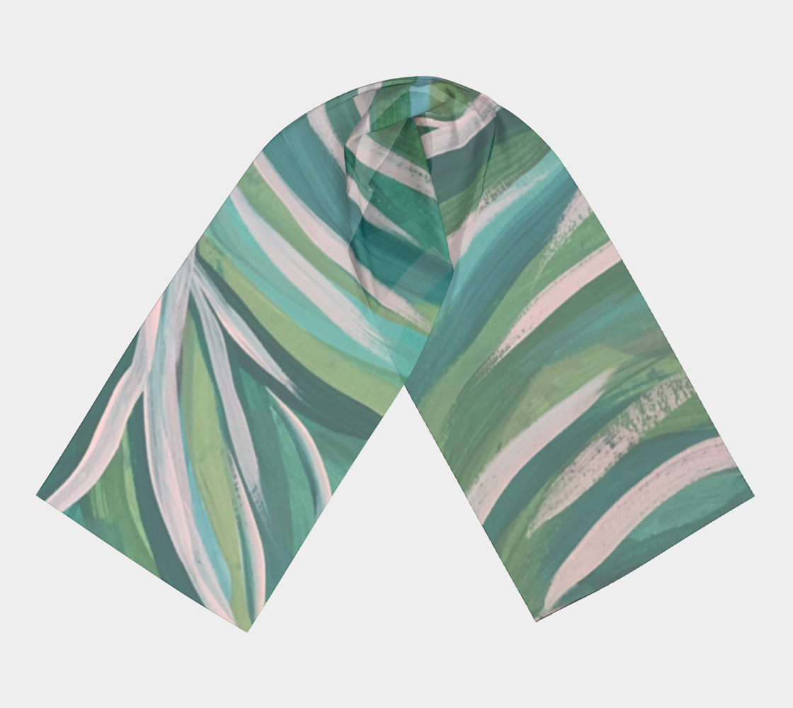 Wild Green Stripe scarf preview #3