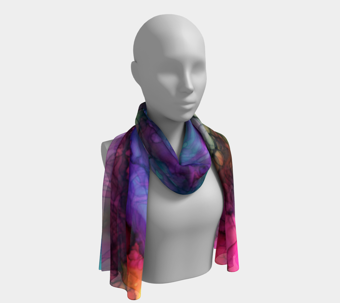In Rainbows Long Scarf - PamInOttawa.com preview