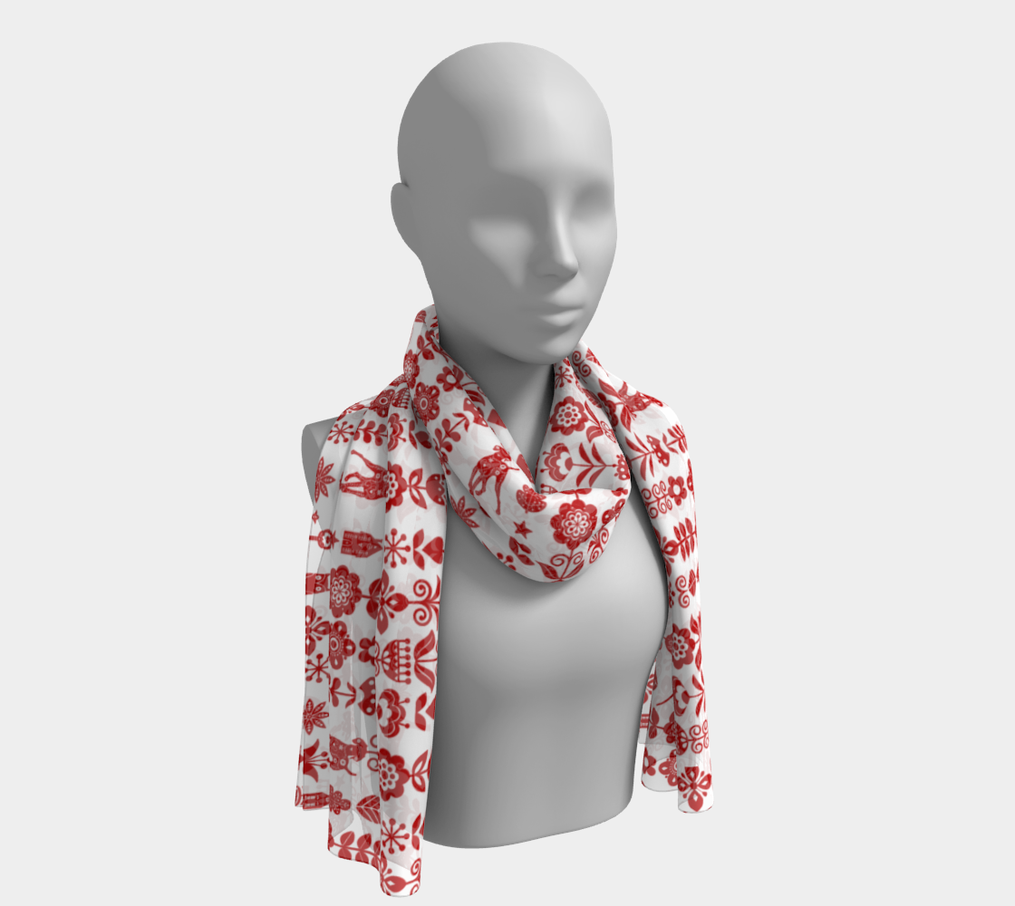 Scandinavian Weimaraner long scarf 3D preview
