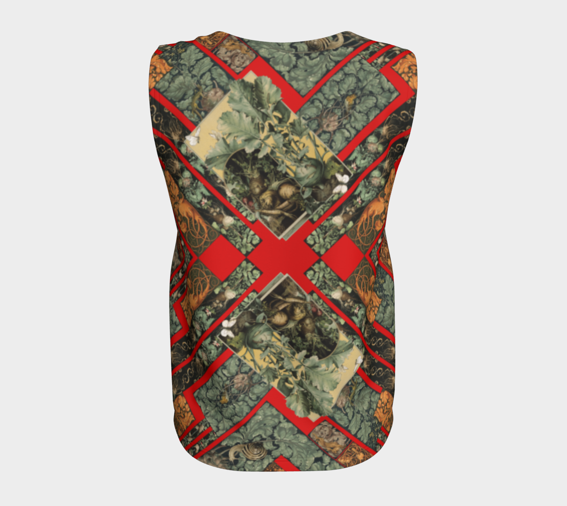 Night in the Garden of Victorian Vegetables Loose Tank Top preview #6