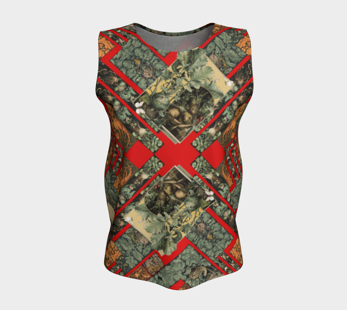 Night in the Garden of Victorian Vegetables Loose Tank Top preview #5