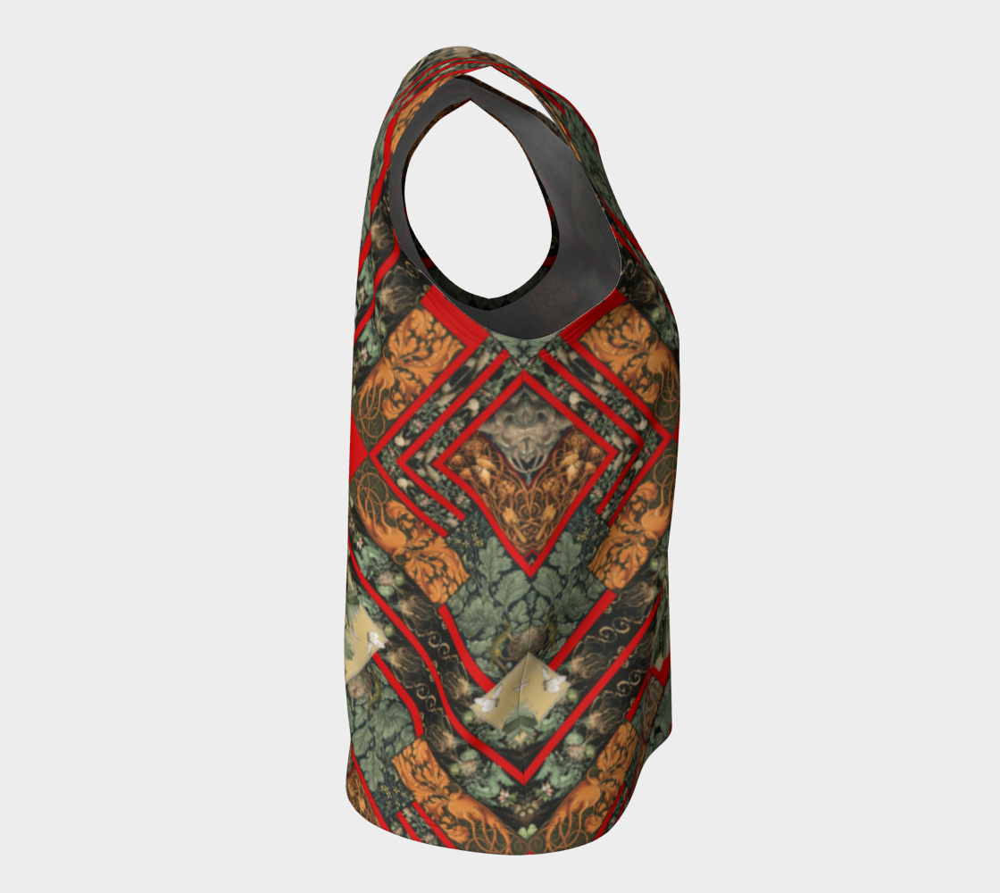 Night in the Garden of Victorian Vegetables Loose Tank Top preview #8