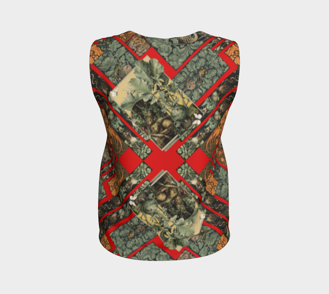 Night in the Garden of Victorian Vegetables Loose Tank Top preview #2
