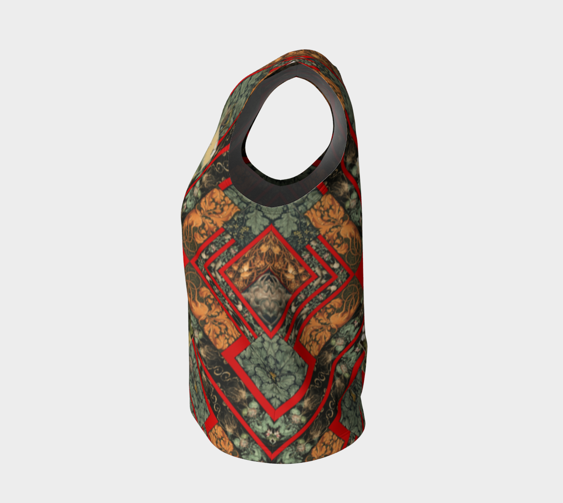 Night in the Garden of Victorian Vegetables Loose Tank Top preview #3
