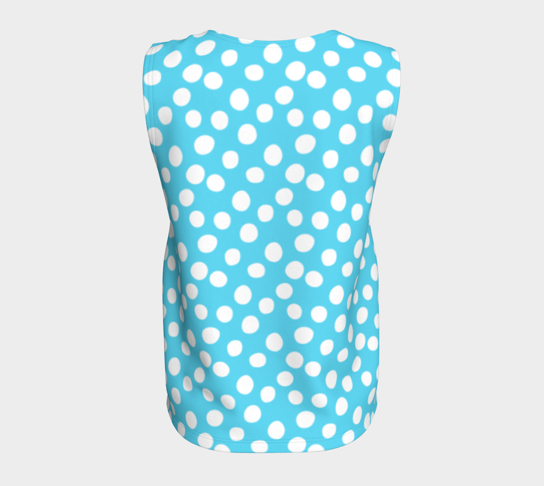 All About the Dots Loose Tank Top - Blue Miniature #7