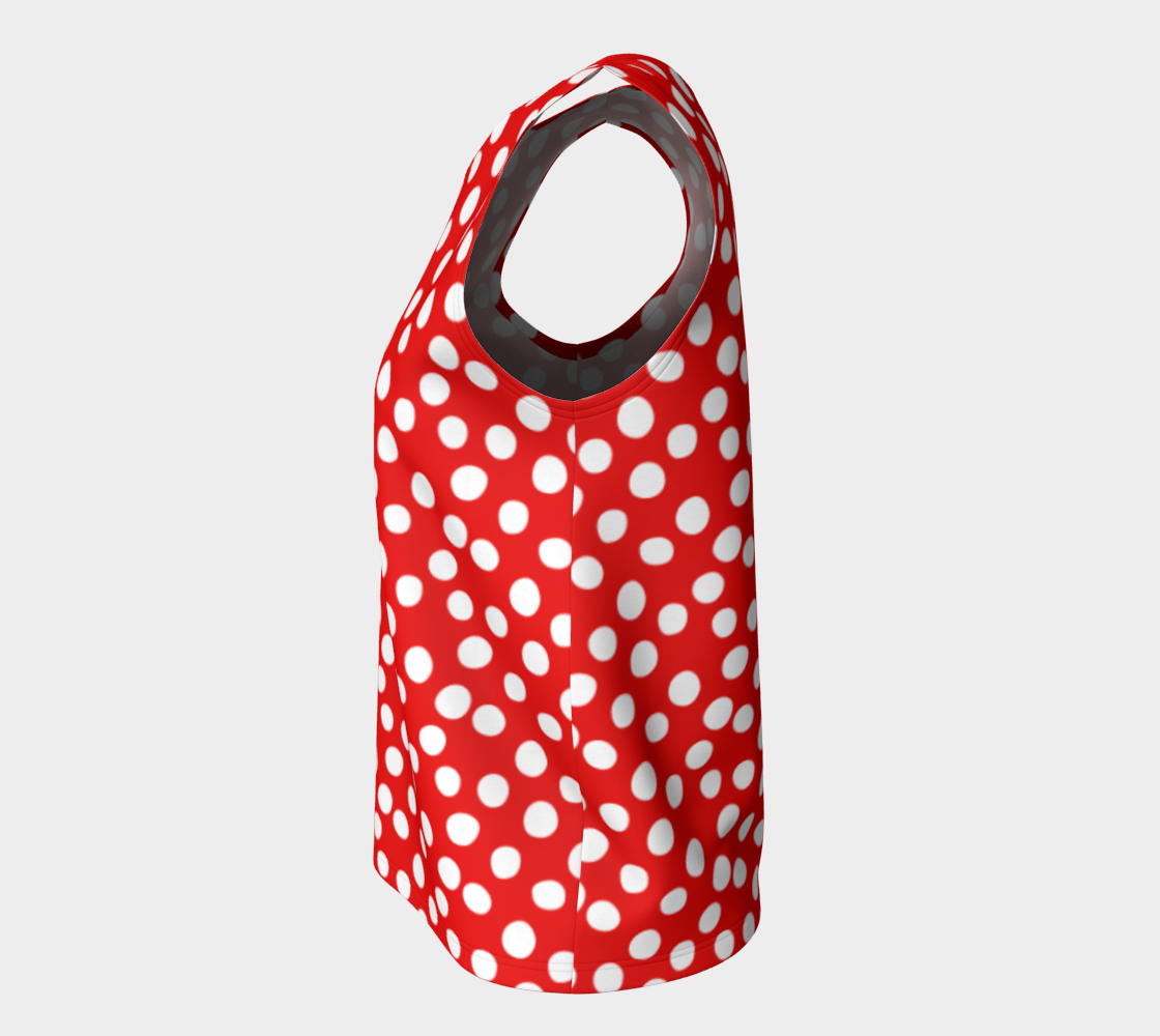 Aperçu de All About the Dots Loose Tank Top - Red #7