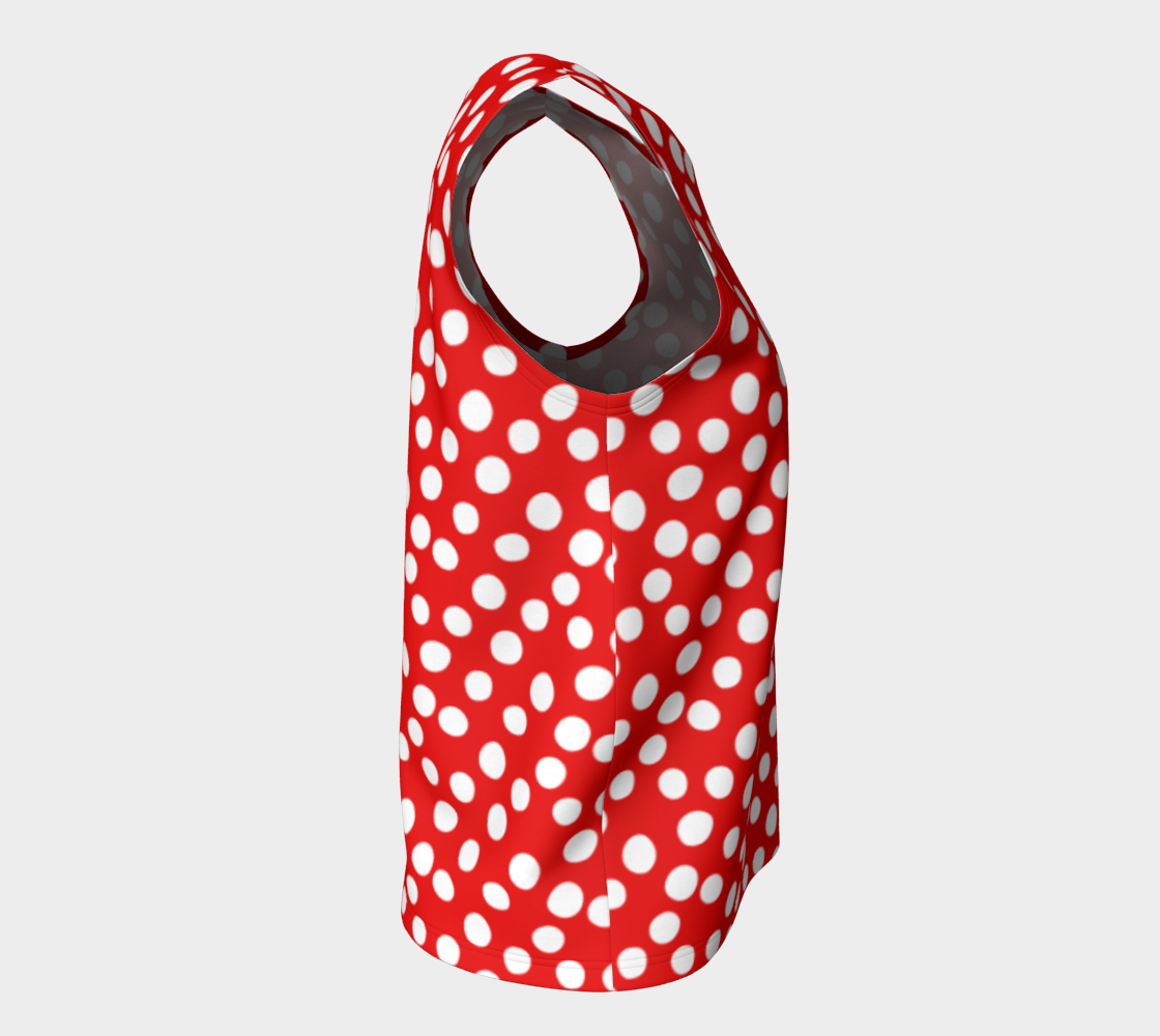 Aperçu de All About the Dots Loose Tank Top - Red #8