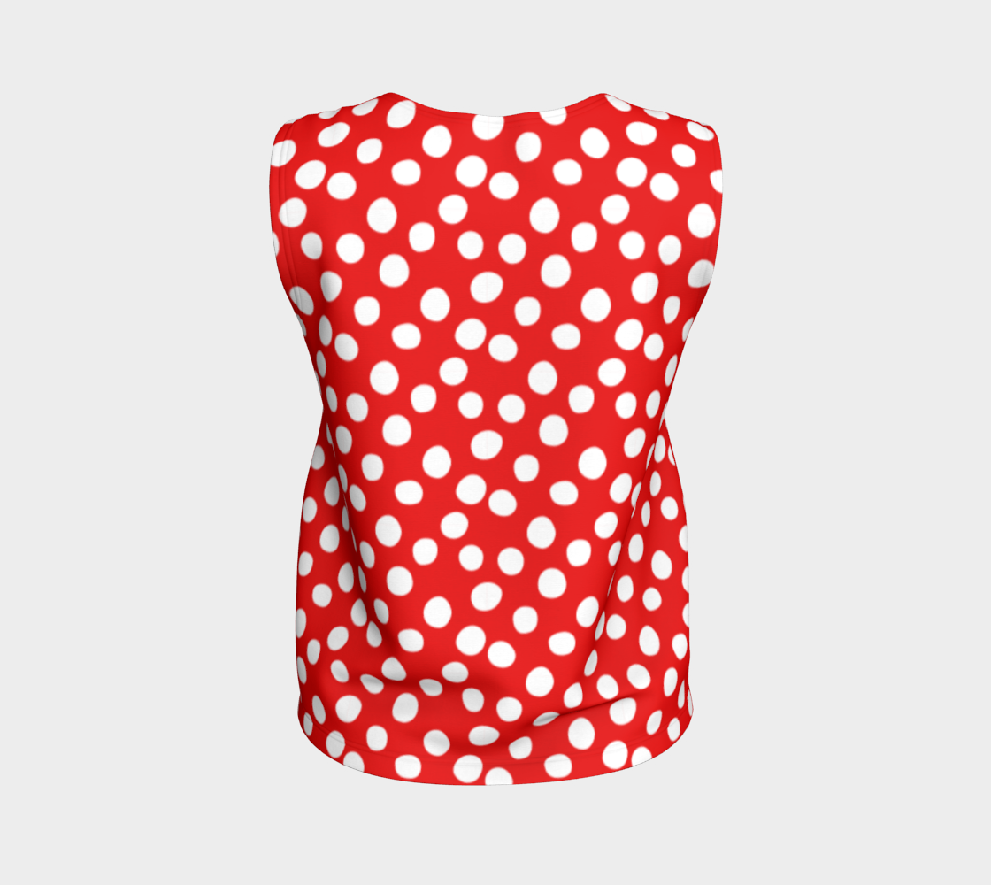 Aperçu de All About the Dots Loose Tank Top - Red #2