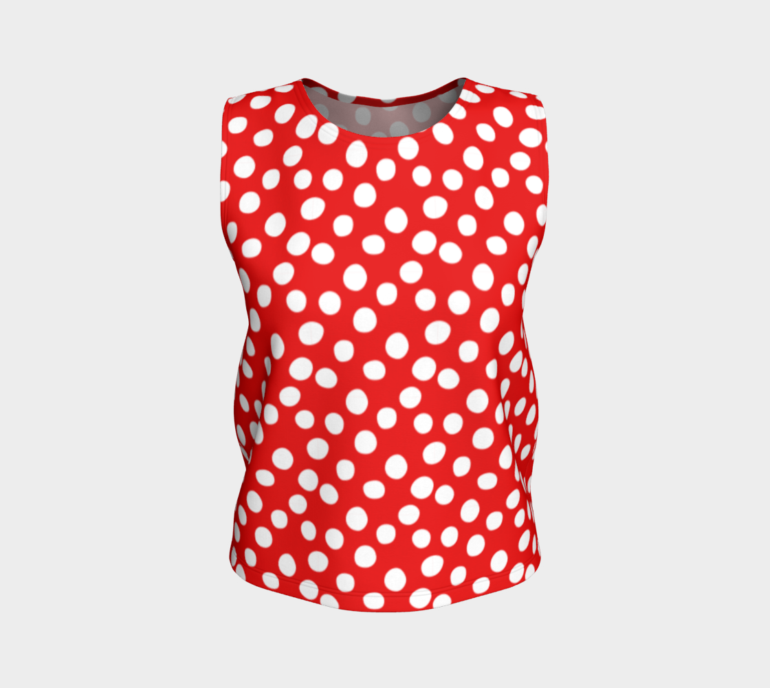 All About the Dots Loose Tank Top - Red preview