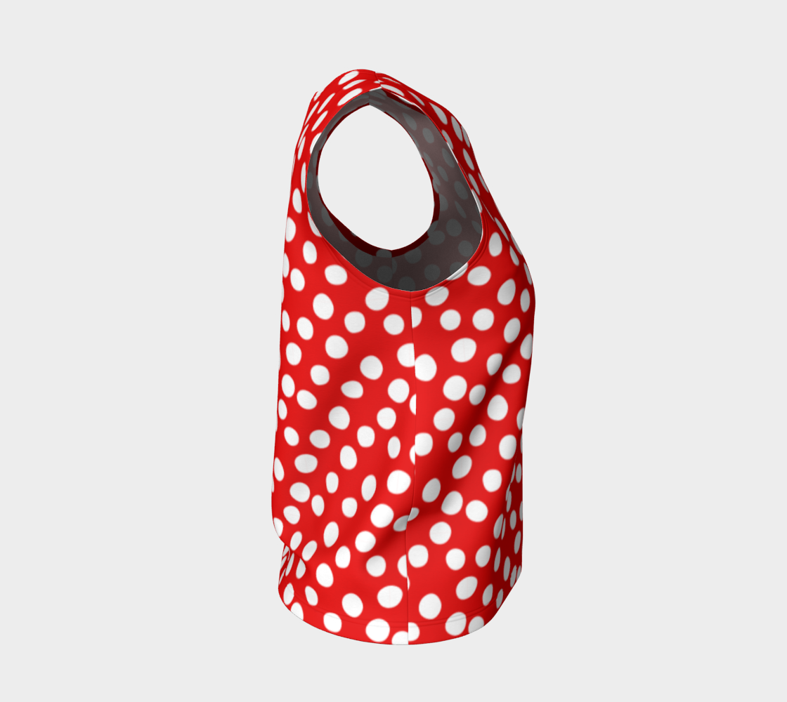 Aperçu de All About the Dots Loose Tank Top - Red #4