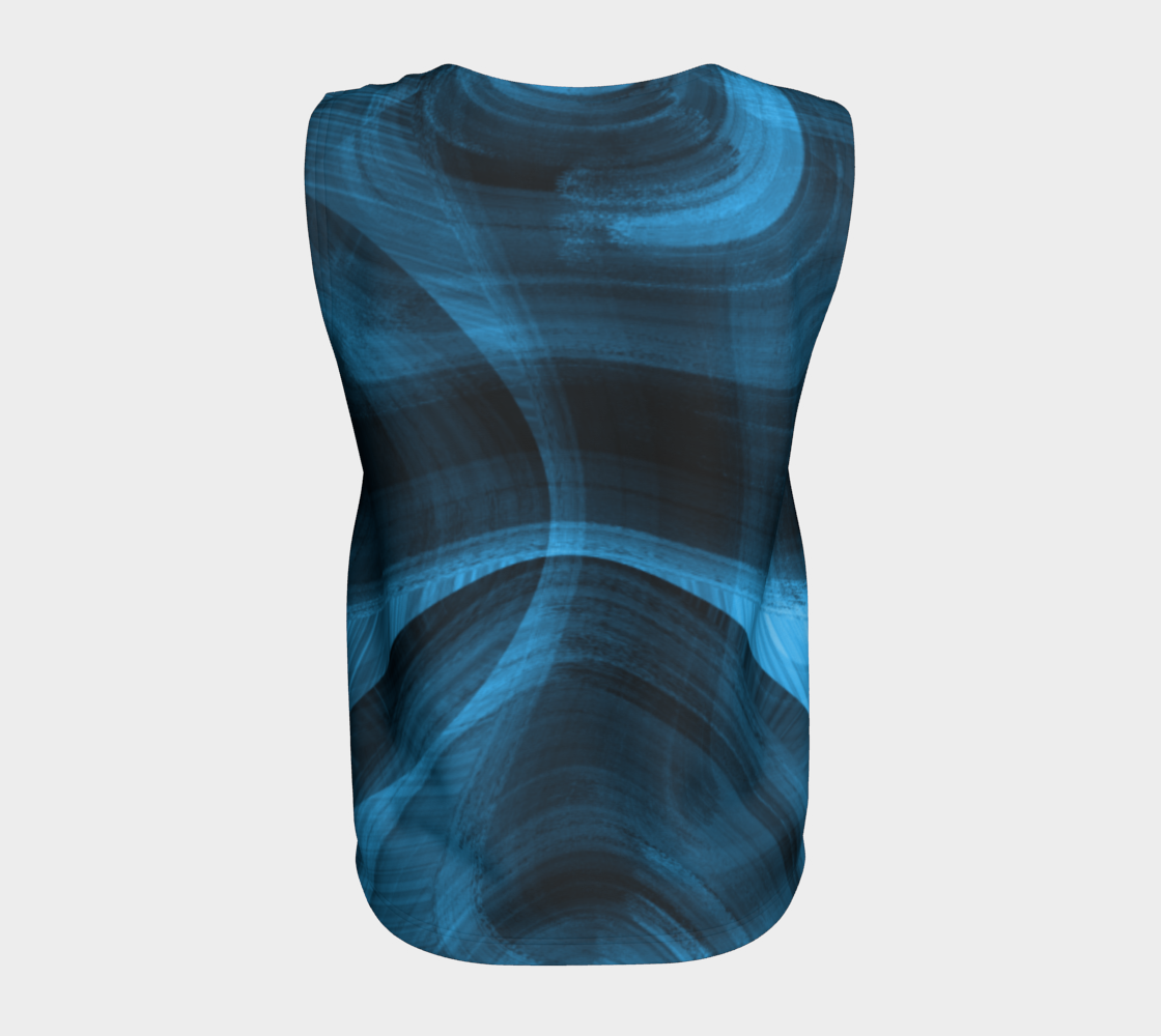 Bluish Black Hole Loose Tank Top preview #6