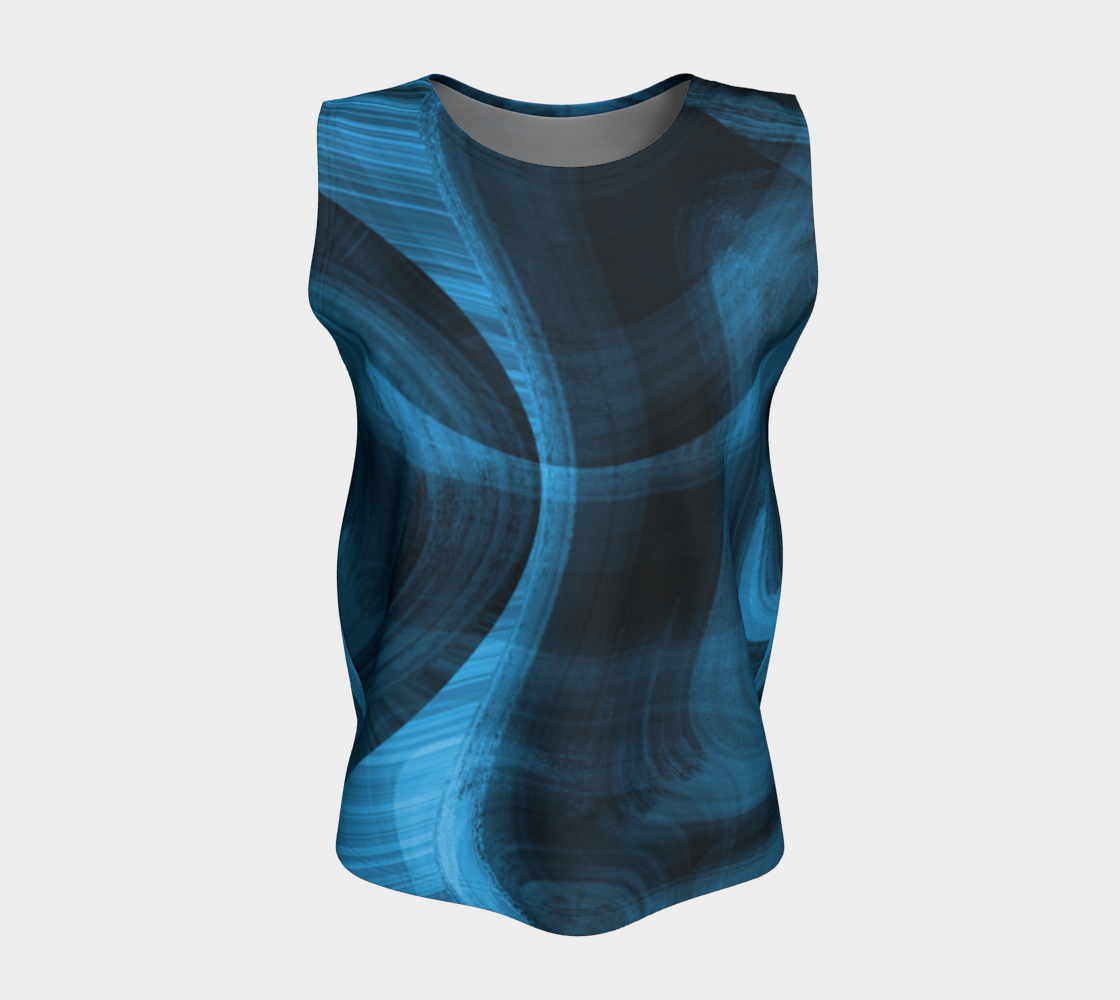 Bluish Black Hole Loose Tank Top preview #5