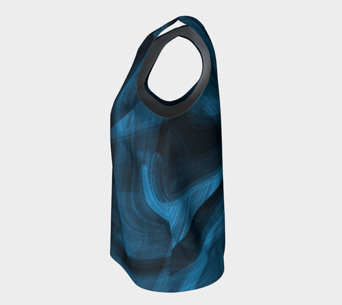 Bluish Black Hole Loose Tank Top preview #7