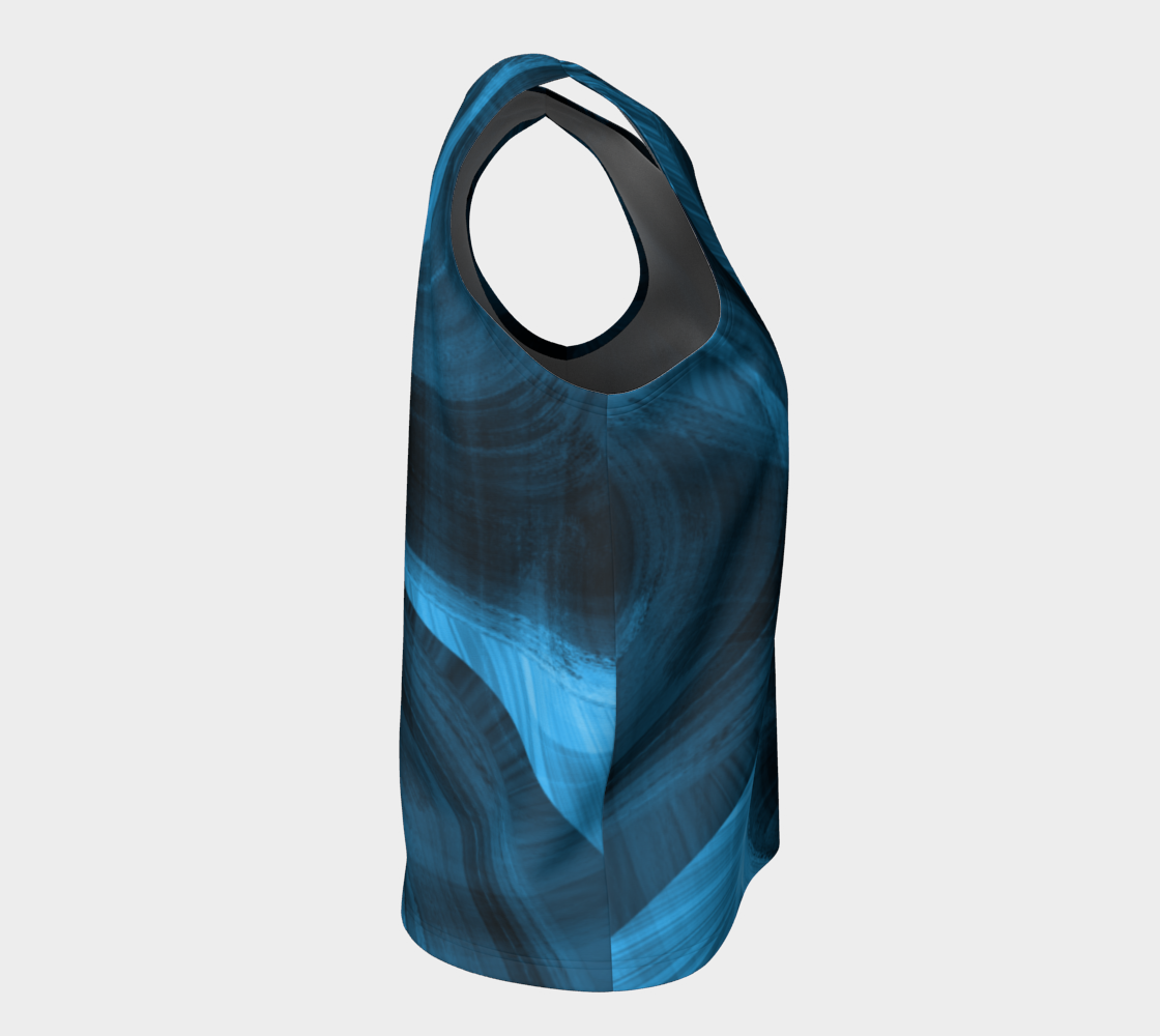 Bluish Black Hole Loose Tank Top preview #8
