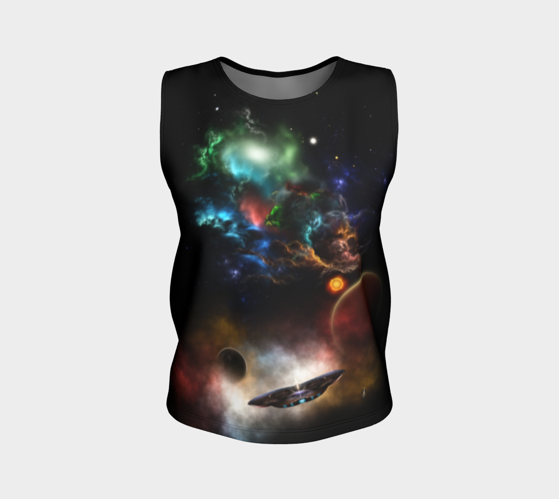 Beyond Space & Time Fractal Art II Spacescape Loose Tank Top preview #1