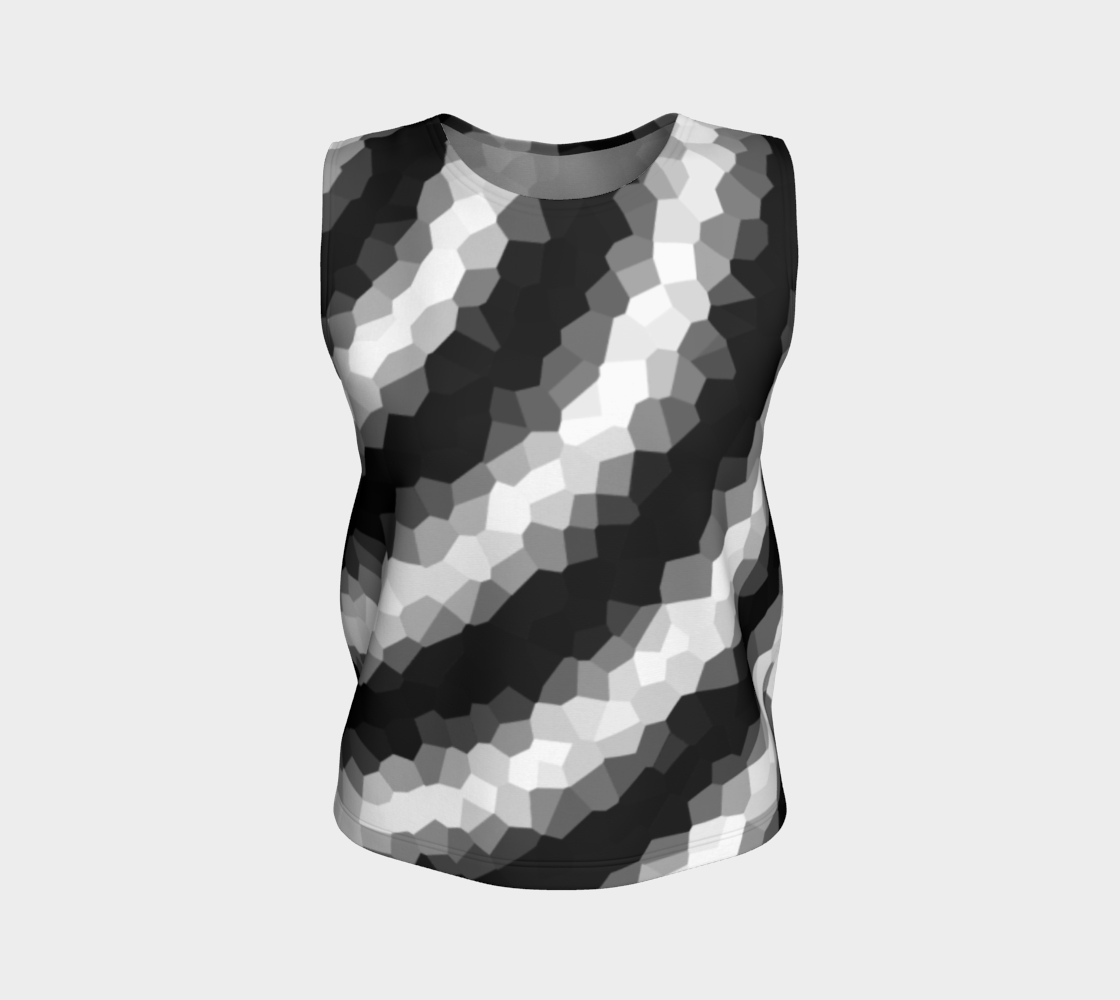Black White Curve Loose Tank Top preview