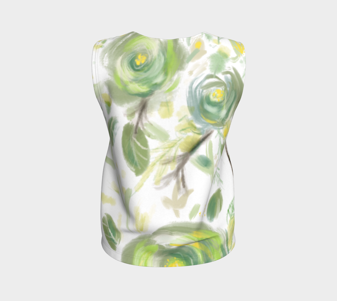 Débardeur Roses printanières vert preview #2