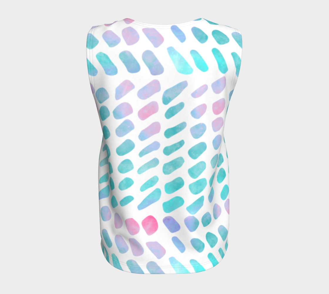 Pink and Blue Cotton Candy Loose Tank Top preview #6