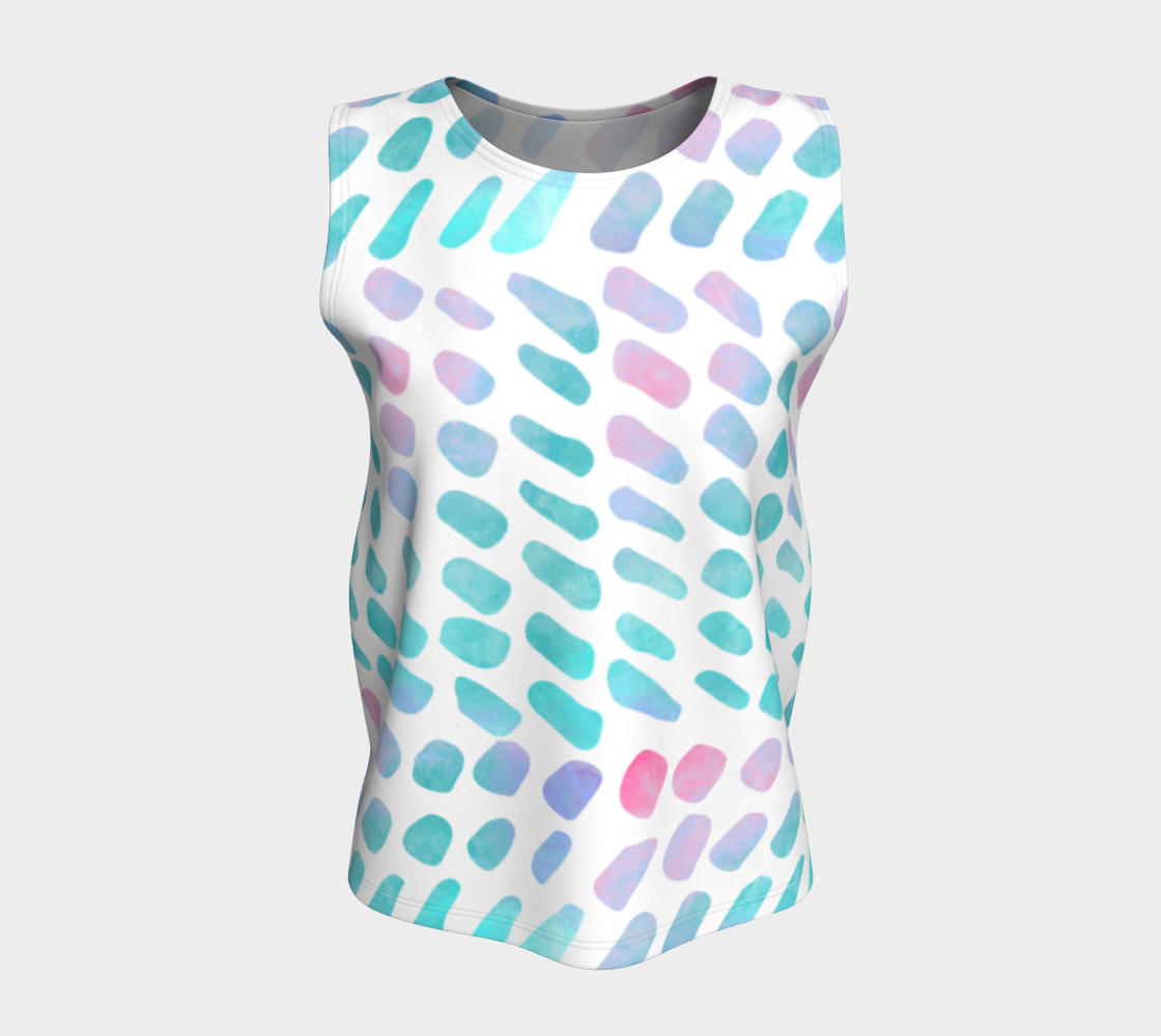 Pink and Blue Cotton Candy Loose Tank Top preview #5