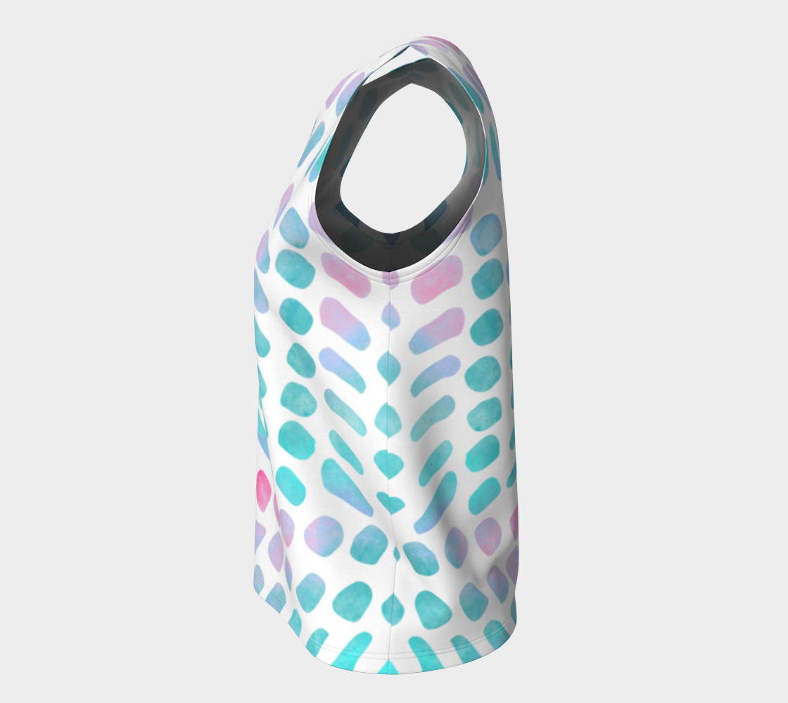 Pink and Blue Cotton Candy Loose Tank Top preview #7