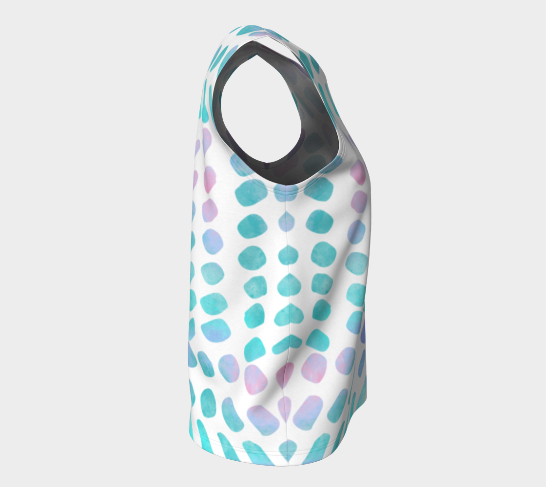 Pink and Blue Cotton Candy Loose Tank Top preview #8