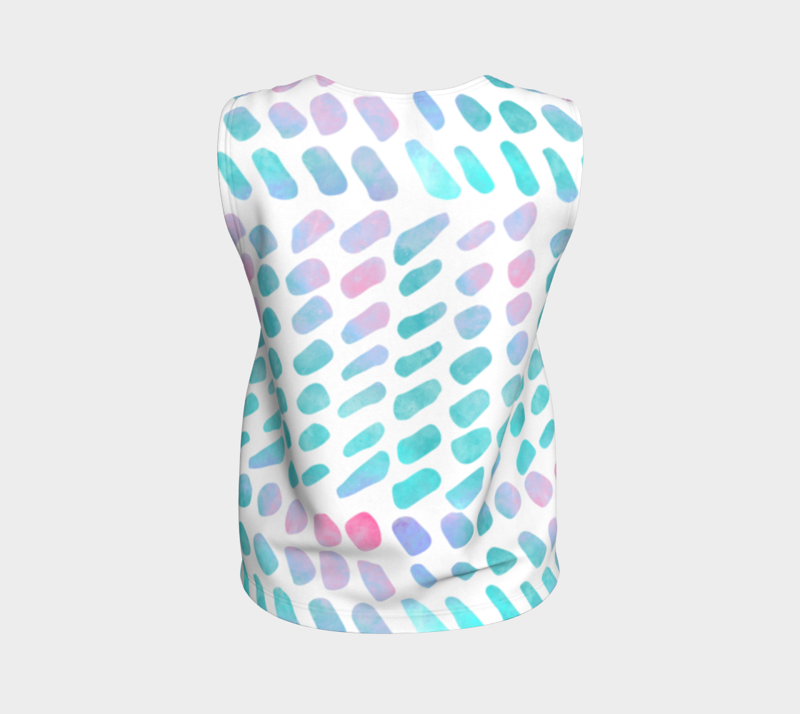 Pink and Blue Cotton Candy Loose Tank Top preview #2
