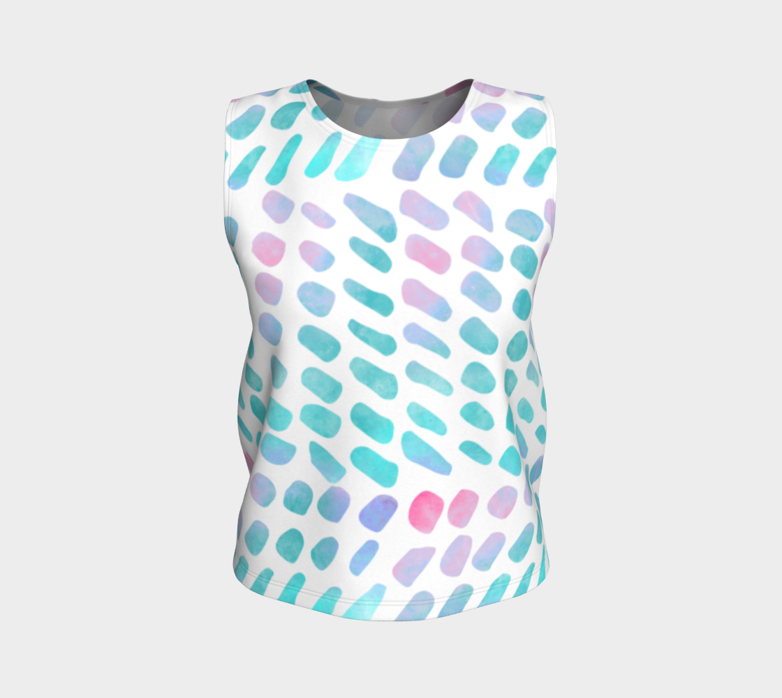 Pink and Blue Cotton Candy Loose Tank Top preview #1