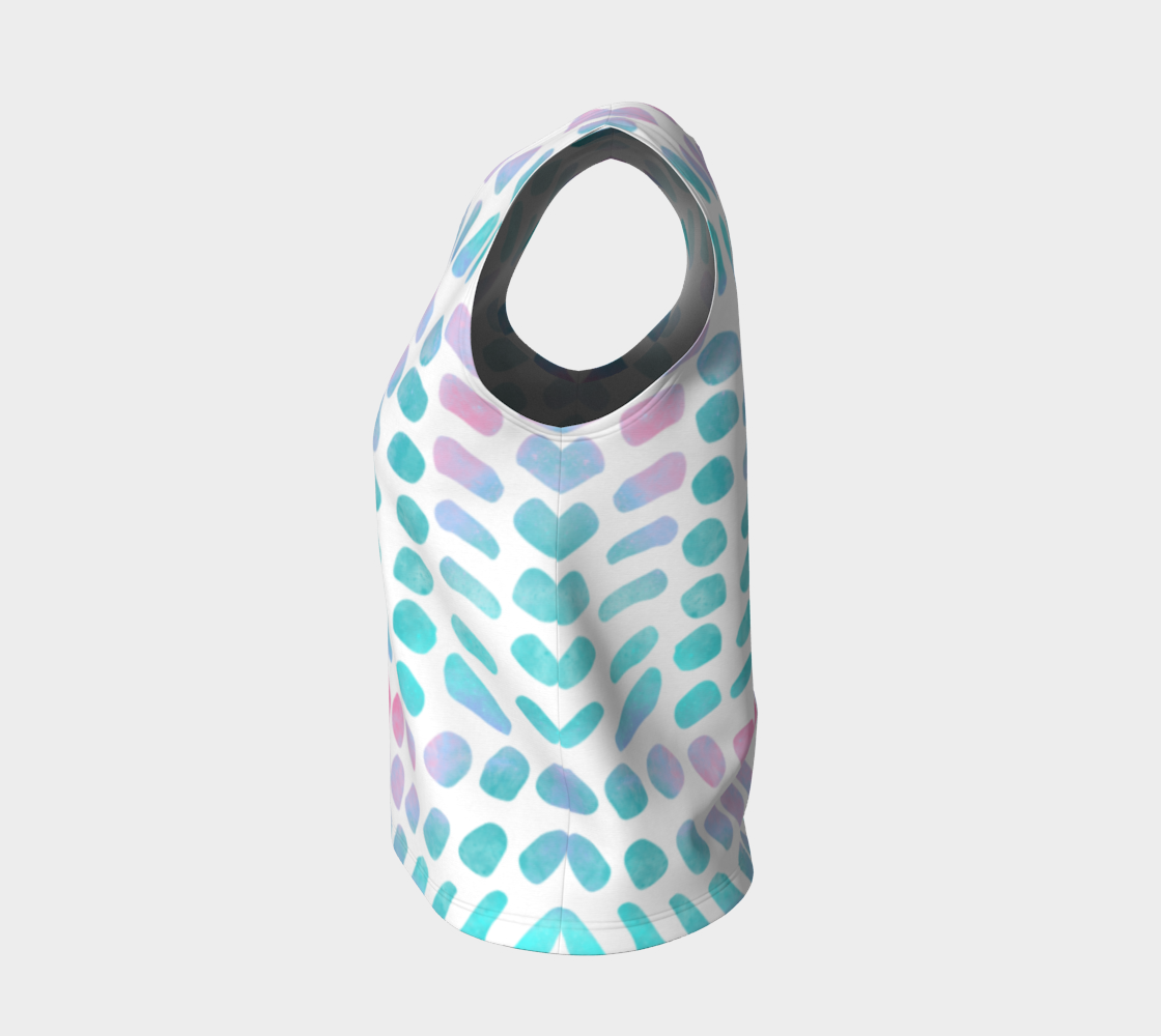 Pink and Blue Cotton Candy Loose Tank Top preview #3