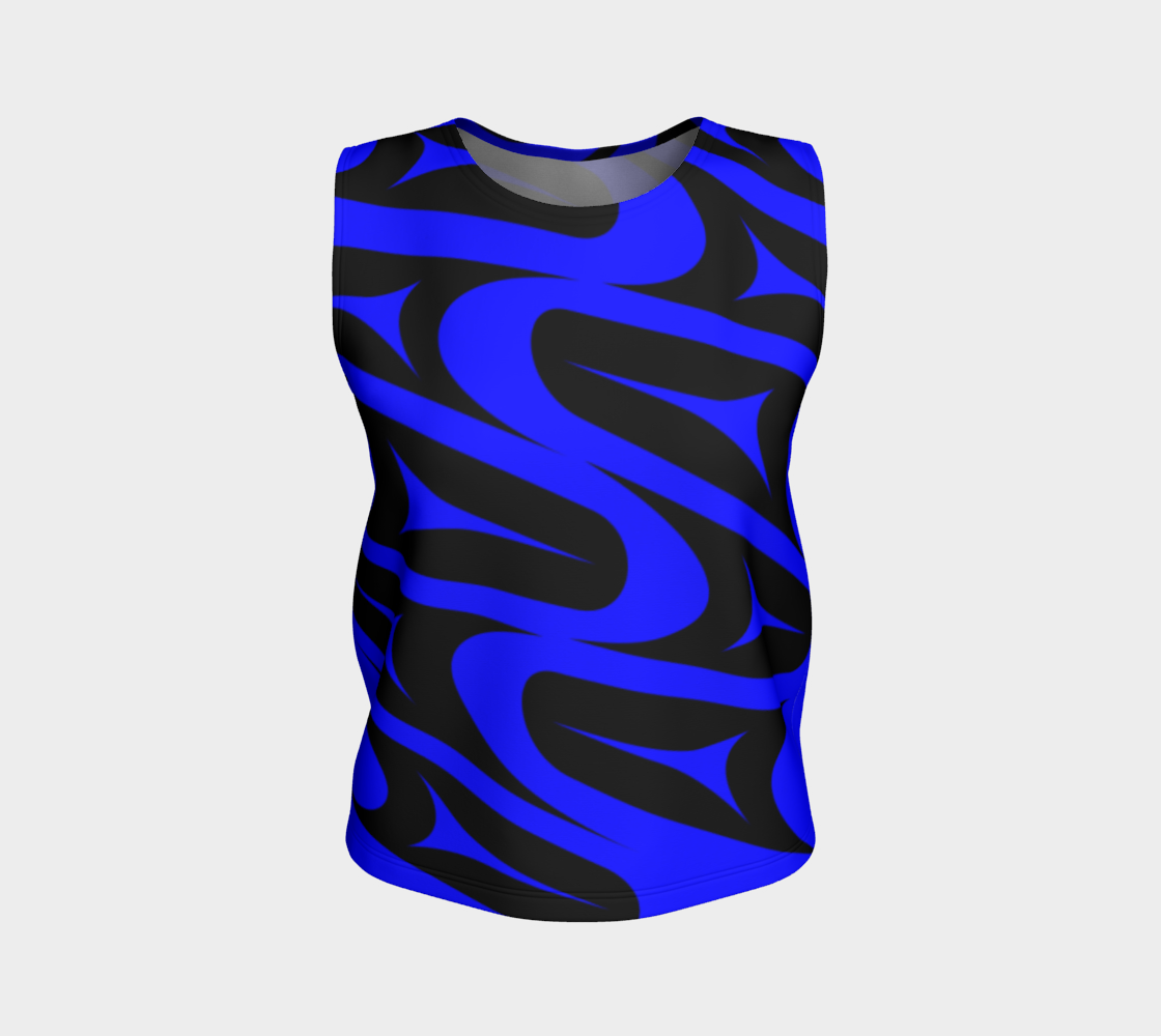 Abstract #1 Black on Royal Blue preview