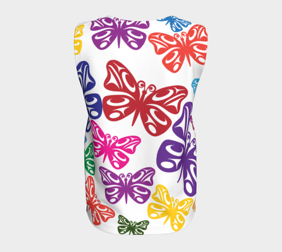 Colorful Butterflies on White preview #6