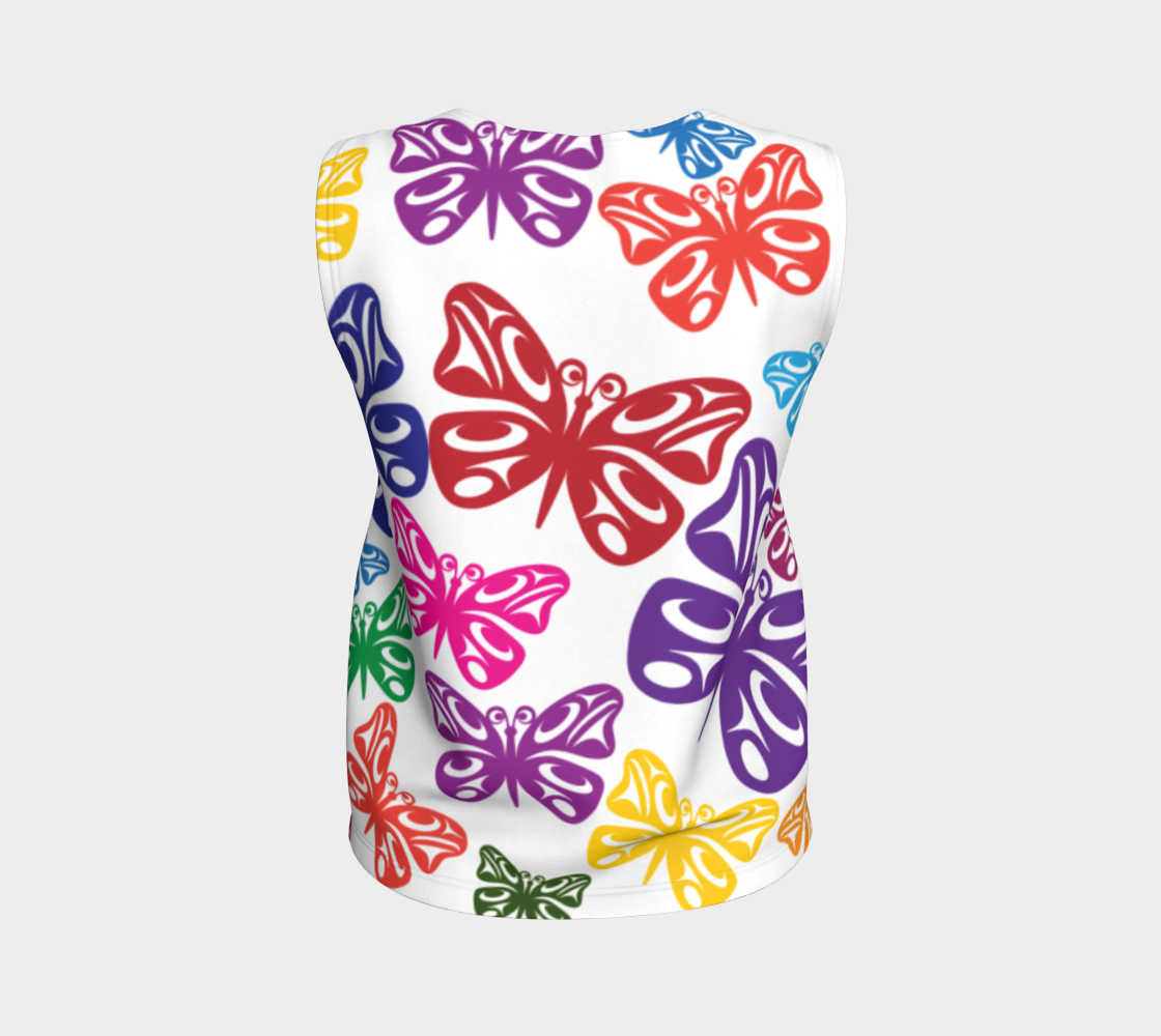 Colorful Butterflies on White 3D preview