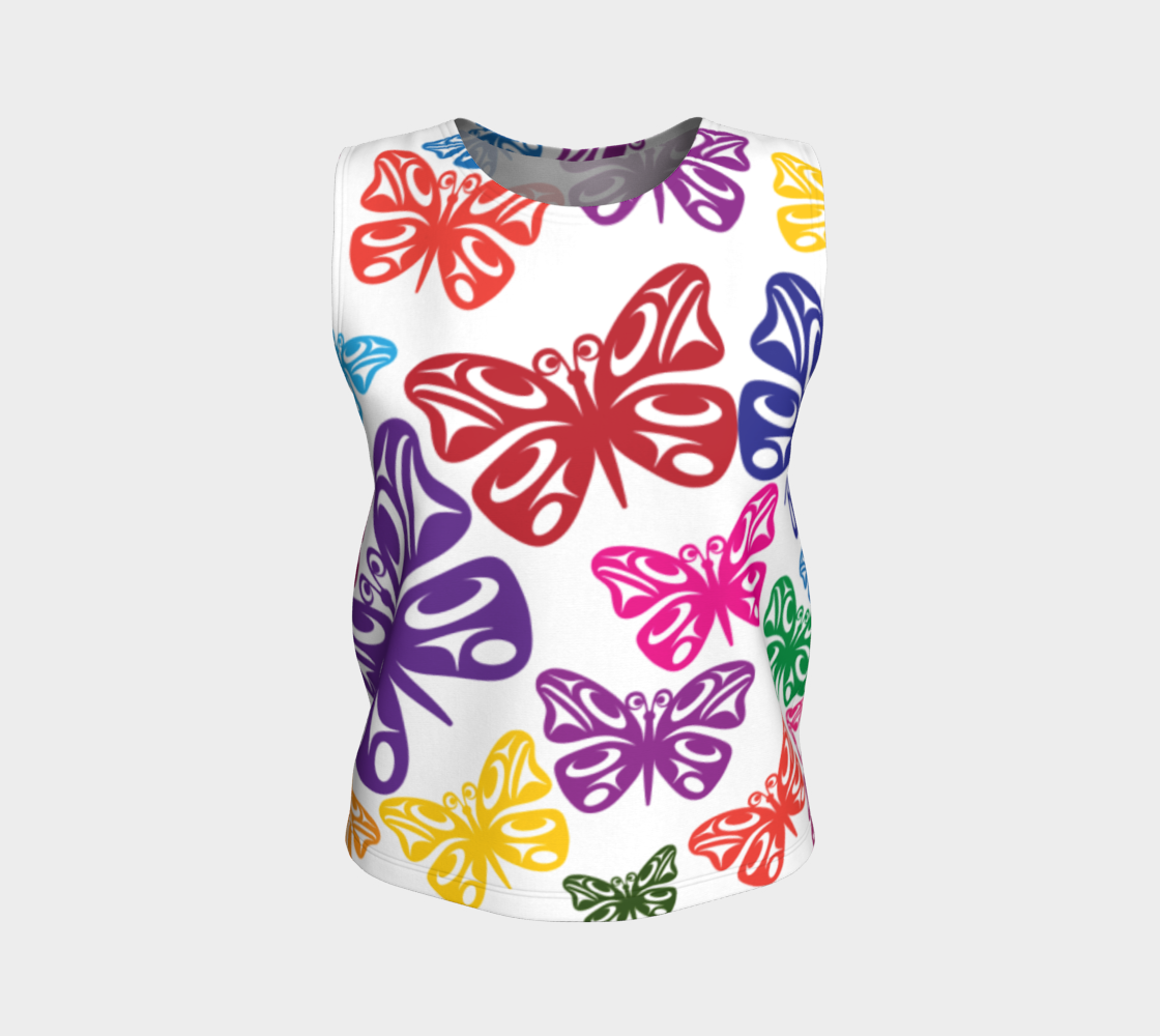 Colorful Butterflies on White preview