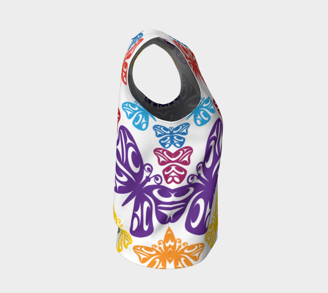 Colorful Butterflies on White preview #4