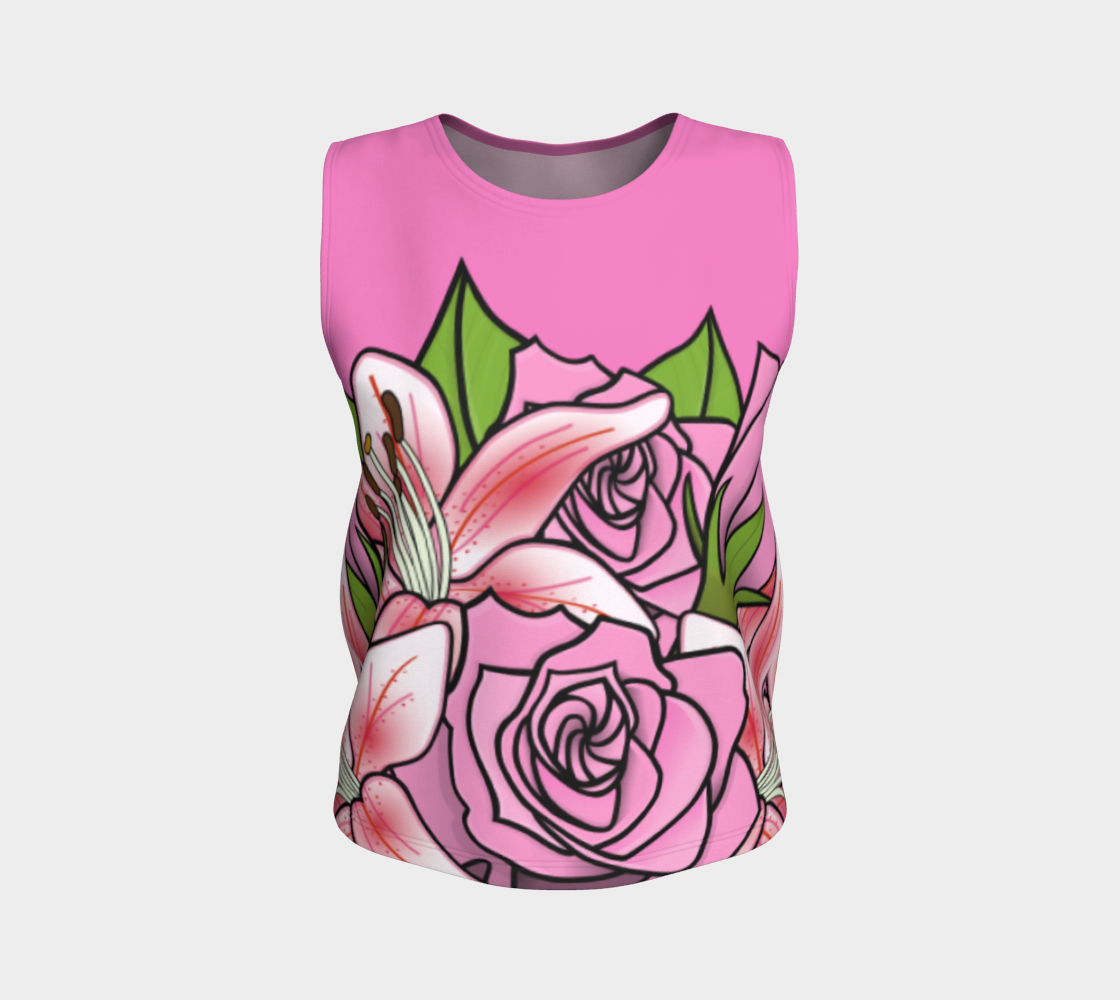 Aperçu de Bouquet of Flowers Loose Tank Top