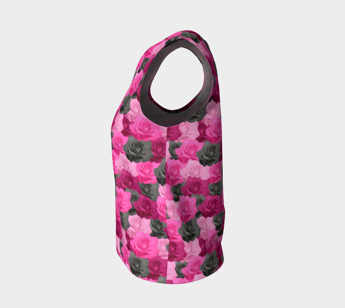 Aperçu de Pink Roses Loose Tank Top #3