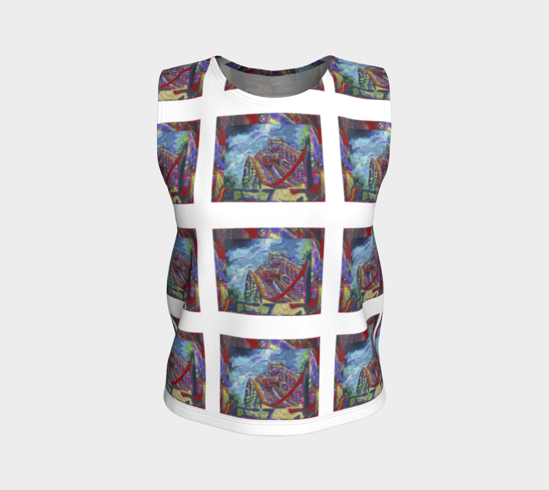 Racing Coaster Postcard Loose Tank Top preview #1