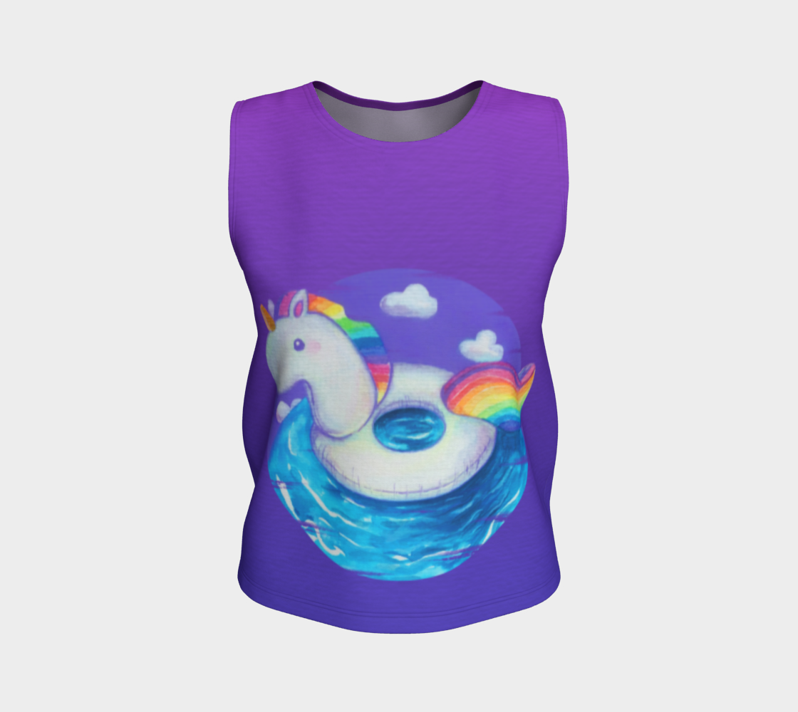 Unicorn Float Loose Tank Top  preview