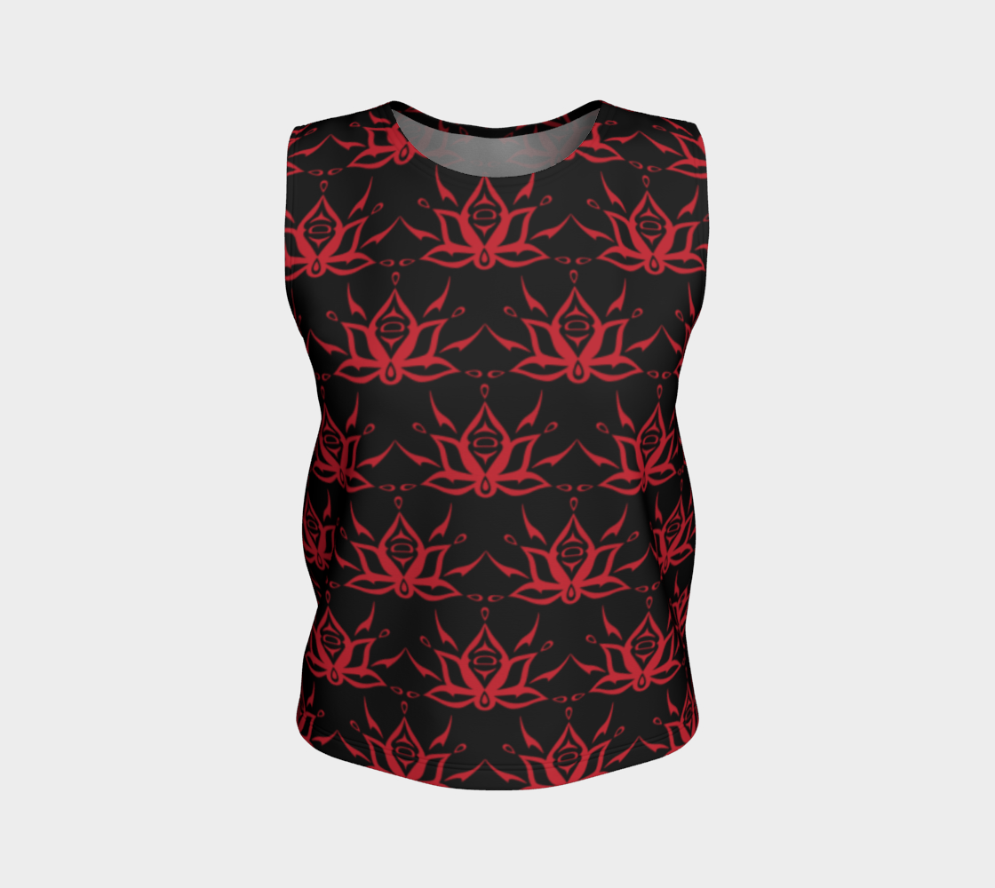 Black and Red Lotus Tank Top preview
