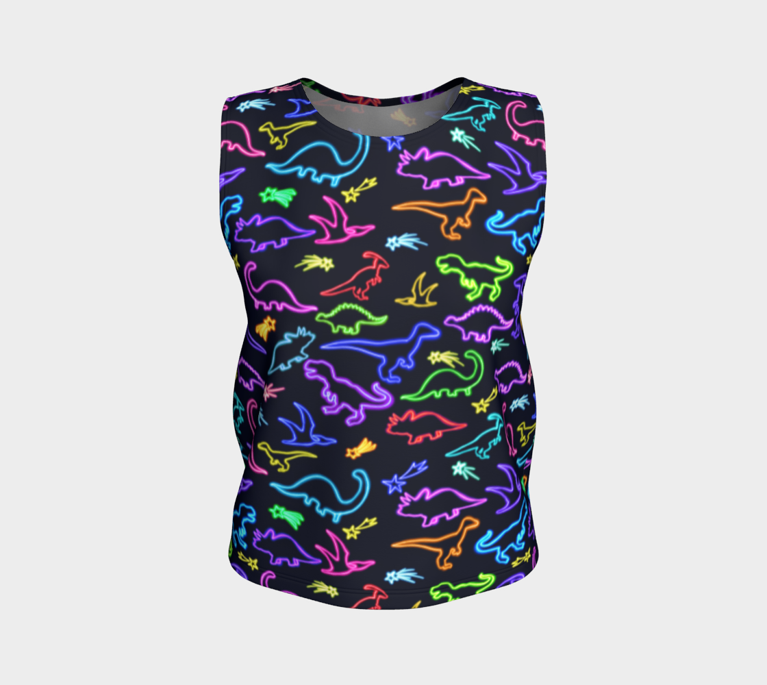 Neon Dinosaurs Loose Tank Top preview