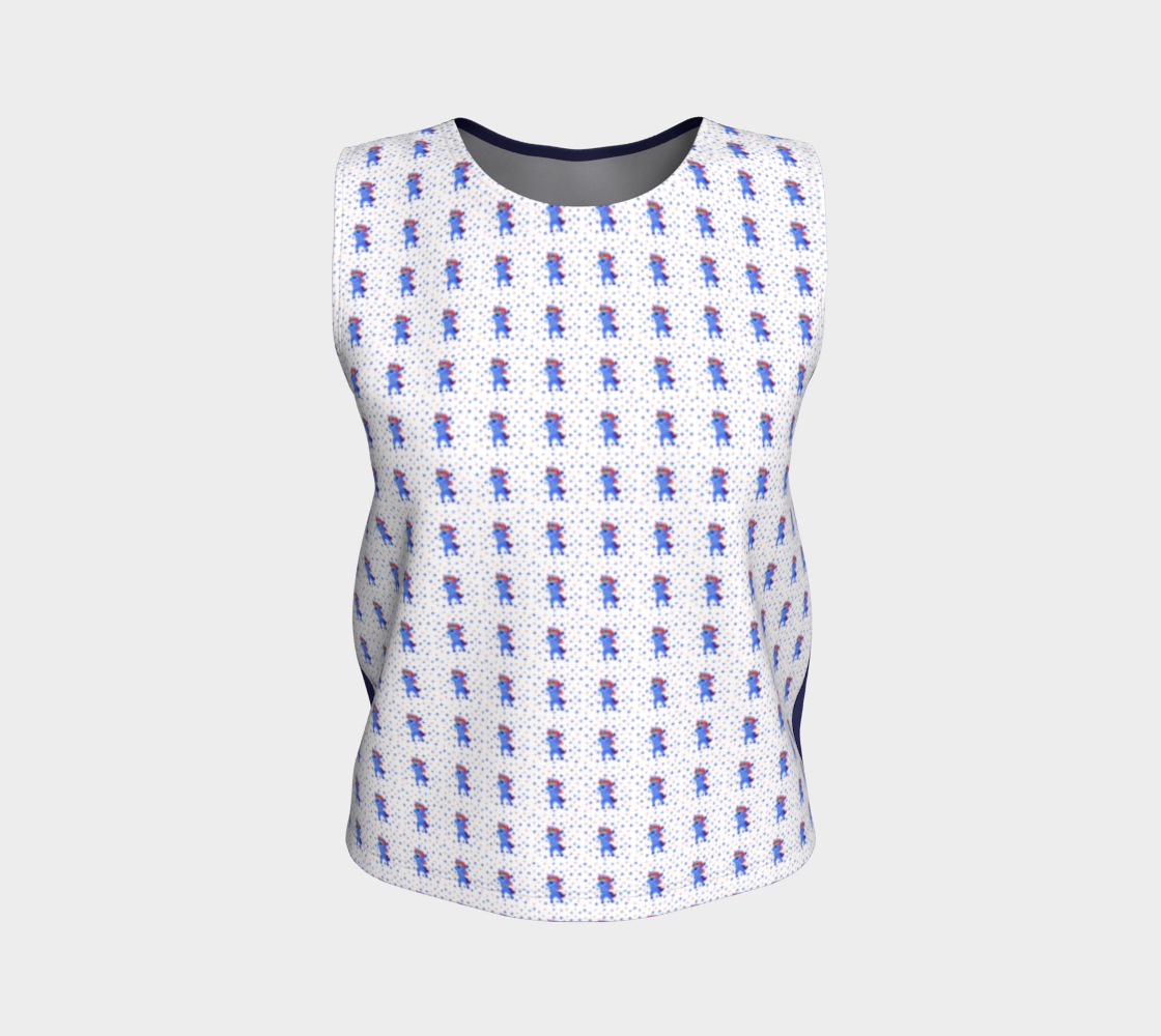 Aperçu de Dabbing American Unicorn Stars Pattern Loose Tank Top, AWSD