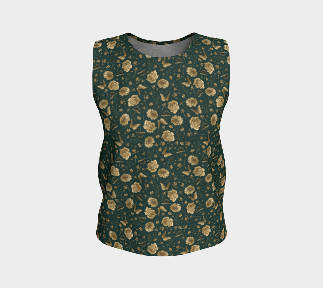 Petal to the metal emerald & gold loose tank preview