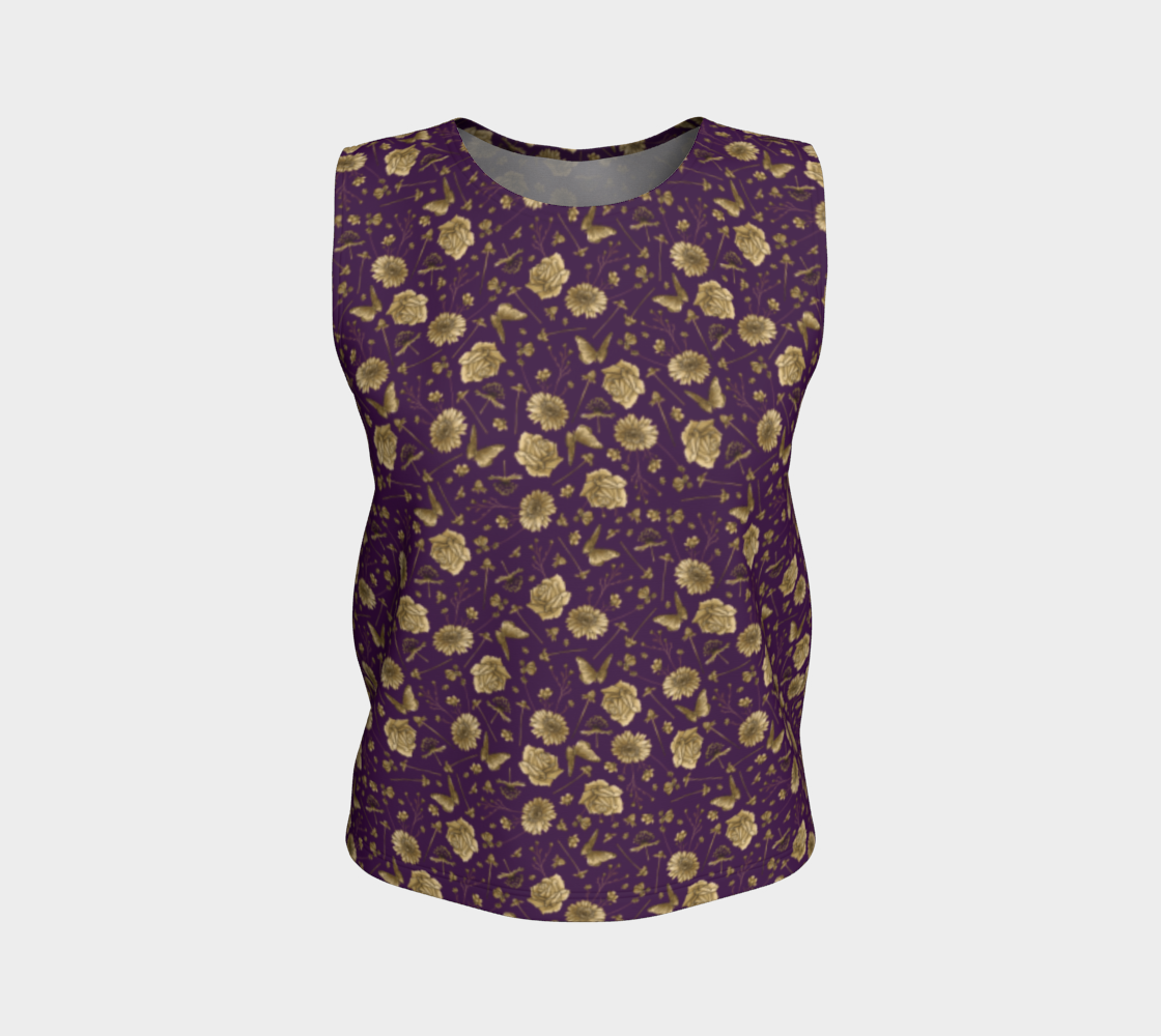 Petal to the metal violet & gold loose tank preview