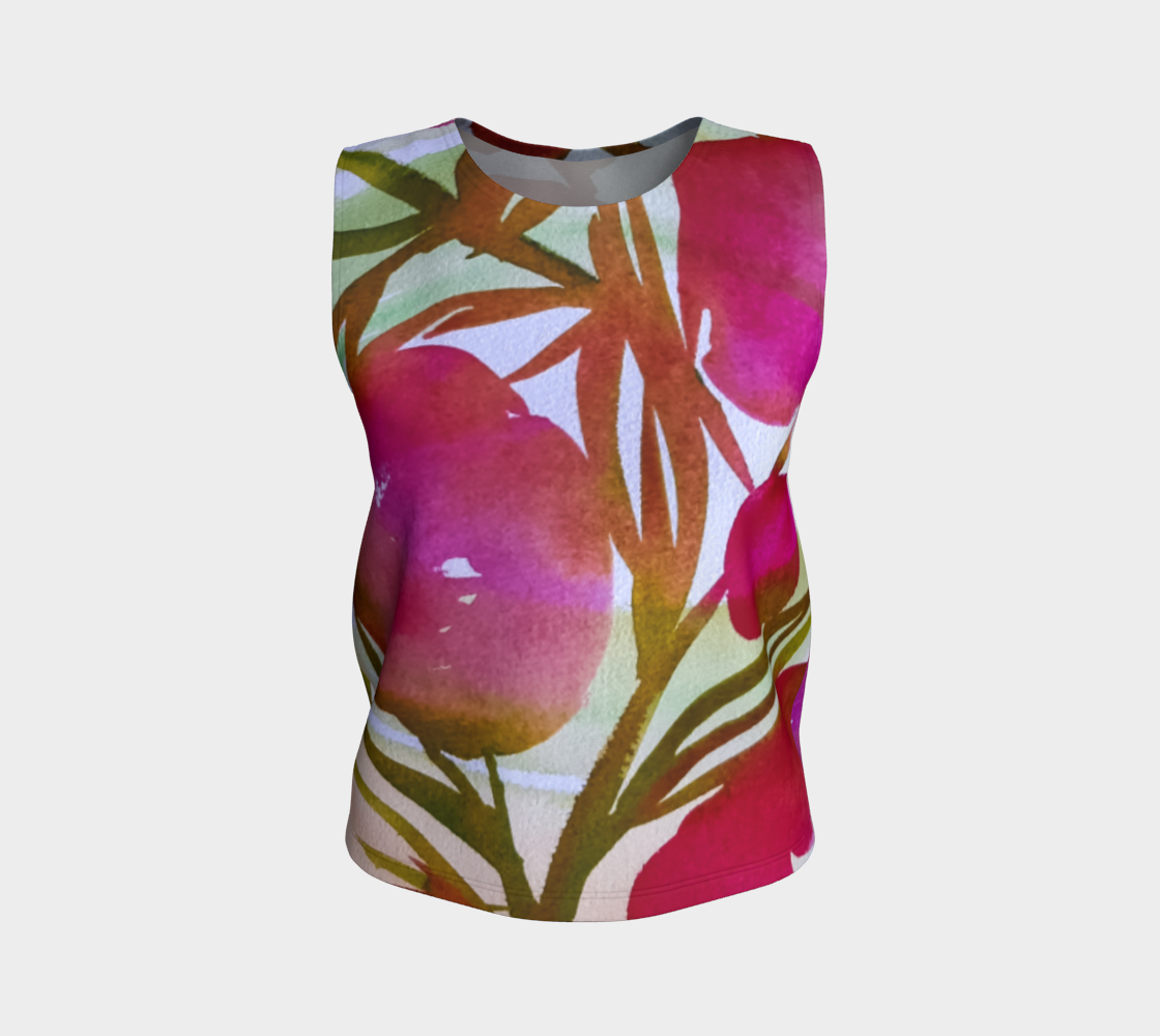 Abstract Peony Loose Tank Top preview